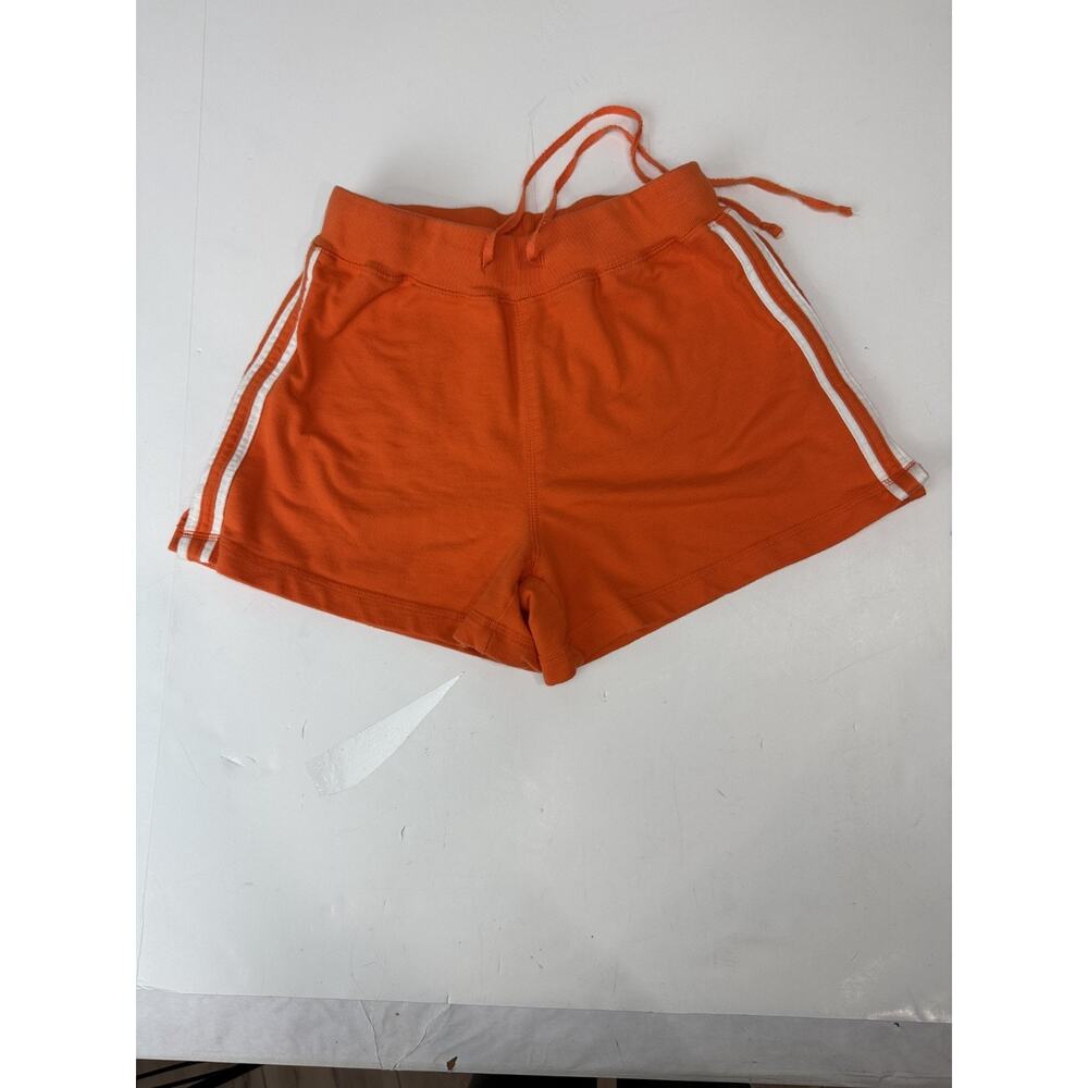VTG OCI Sport Retro Athletic Lounge Shorts Orange White Stripe Gym Sweat Medium
